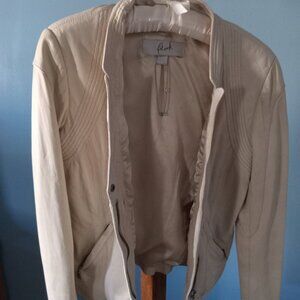 Ladies Danier/Blink cream leather blazer type jacket size xs great condition
